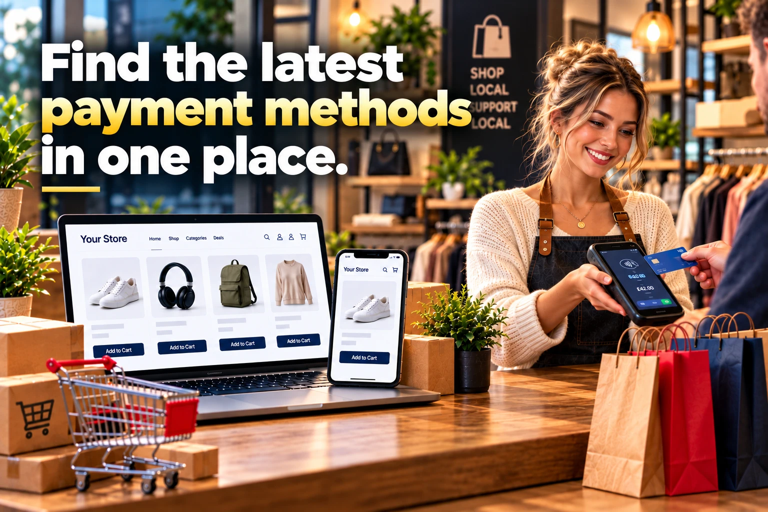 Find the latest payment methods in one place.